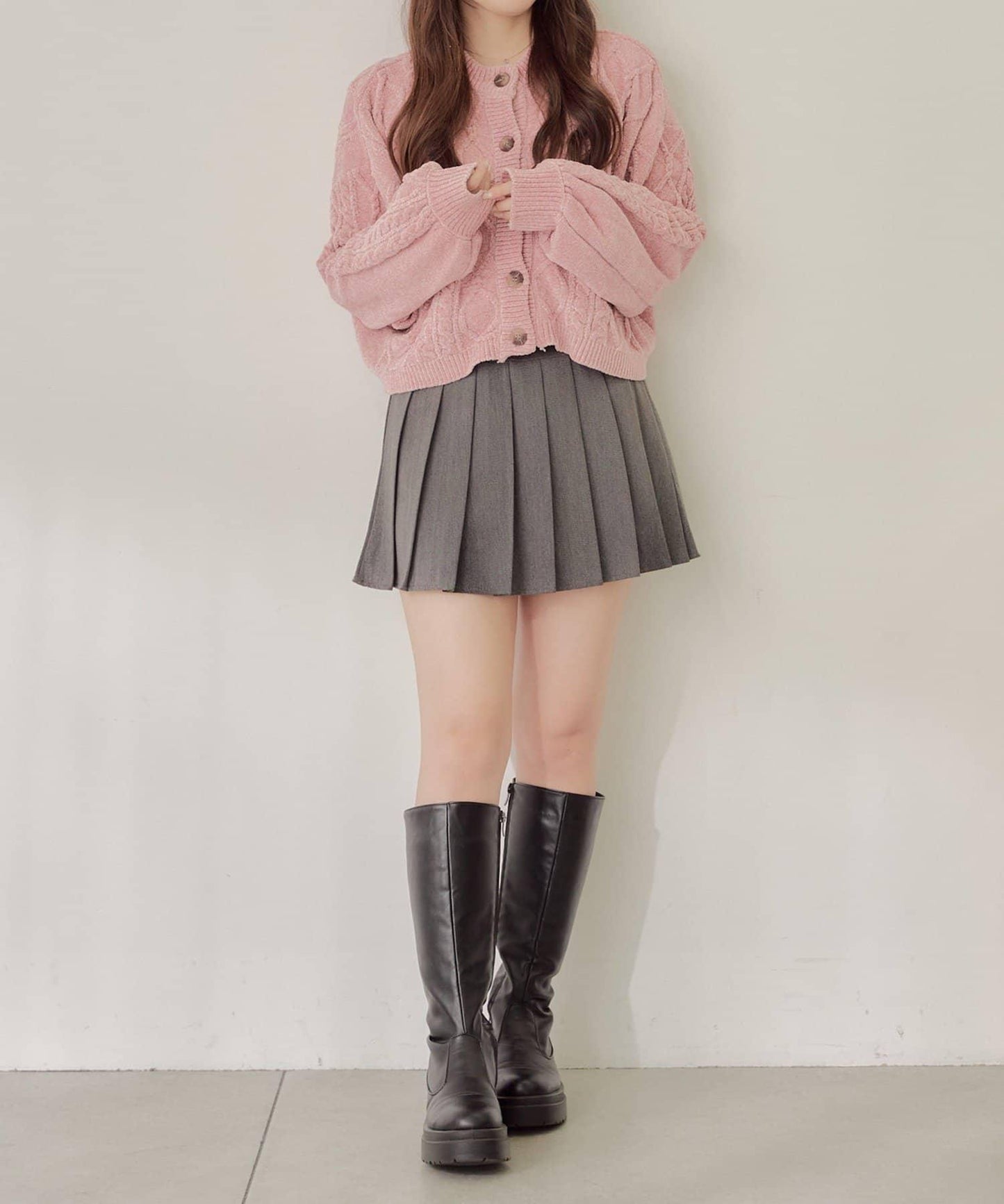 平價系列♡【RMAF】兩用毛絨麻花針織衫