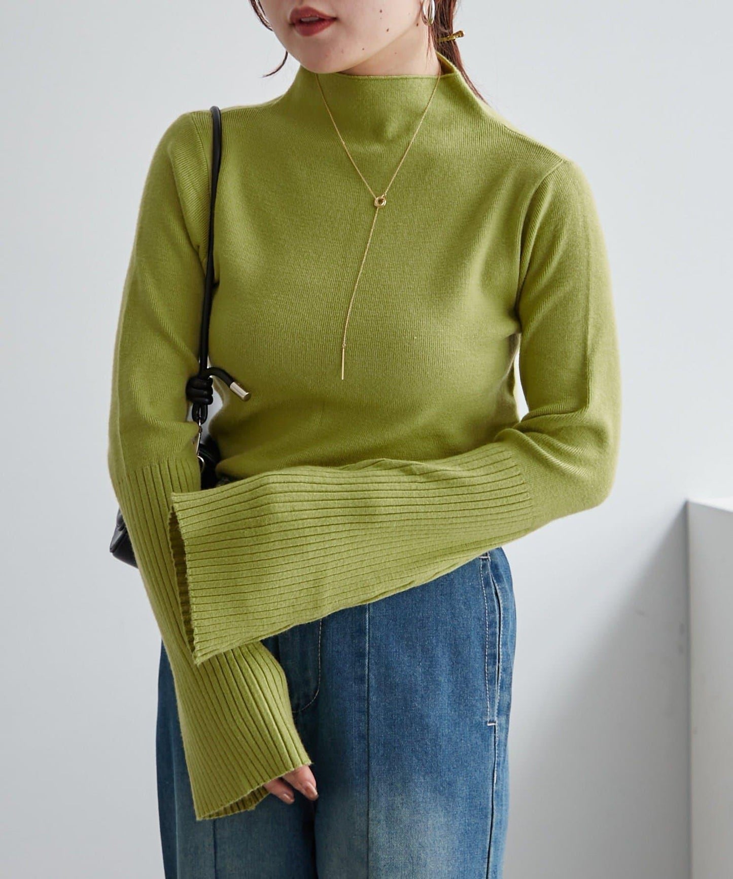 【RMAF】喇叭袖高領針織衫