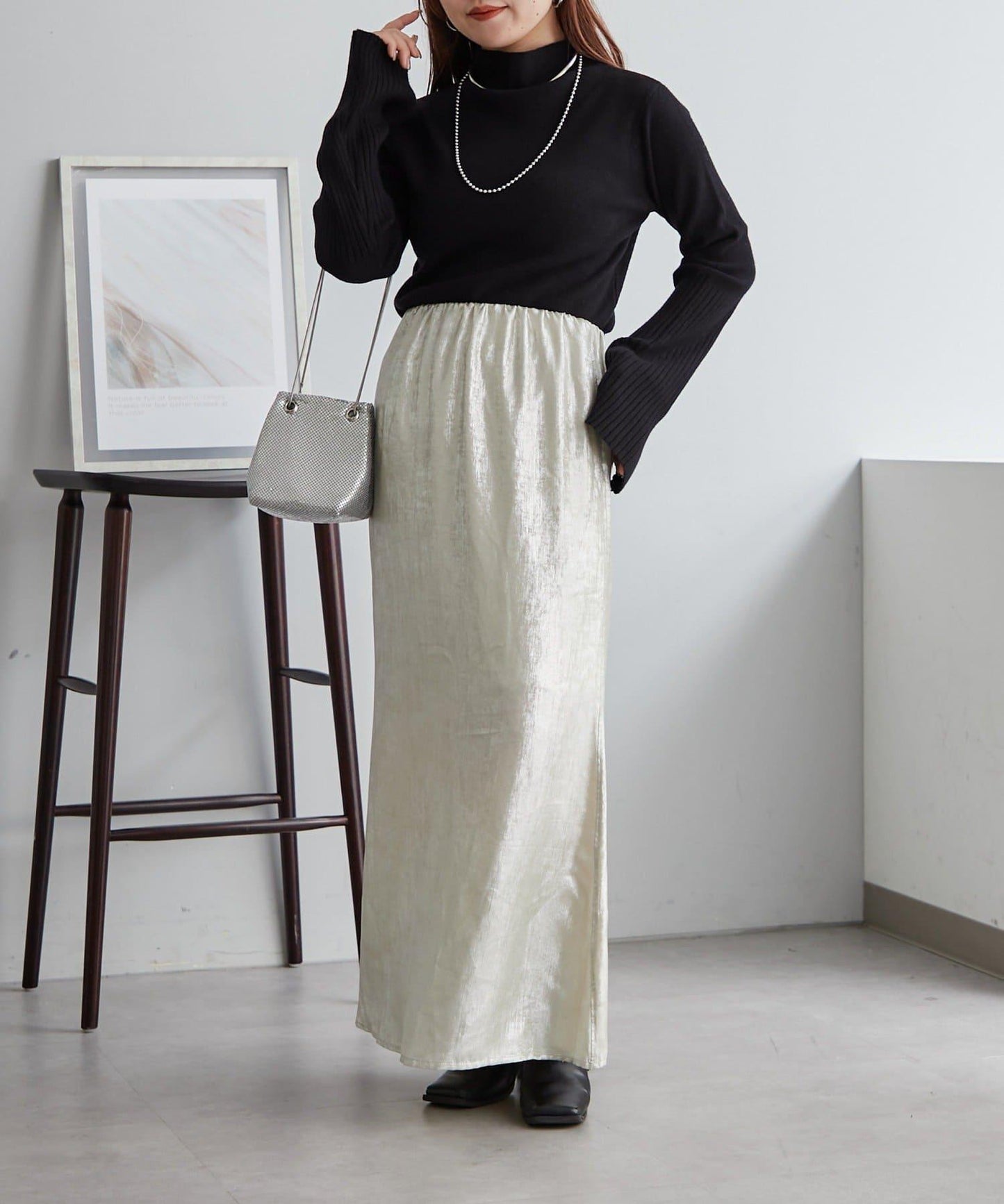 【RMAF】喇叭袖高領針織衫