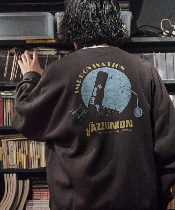 JAZZ UNION×FREAK'S STORE/ジャズユニオン 特別款 寬鬆版型 背部印花 圓領衛衣【限量】