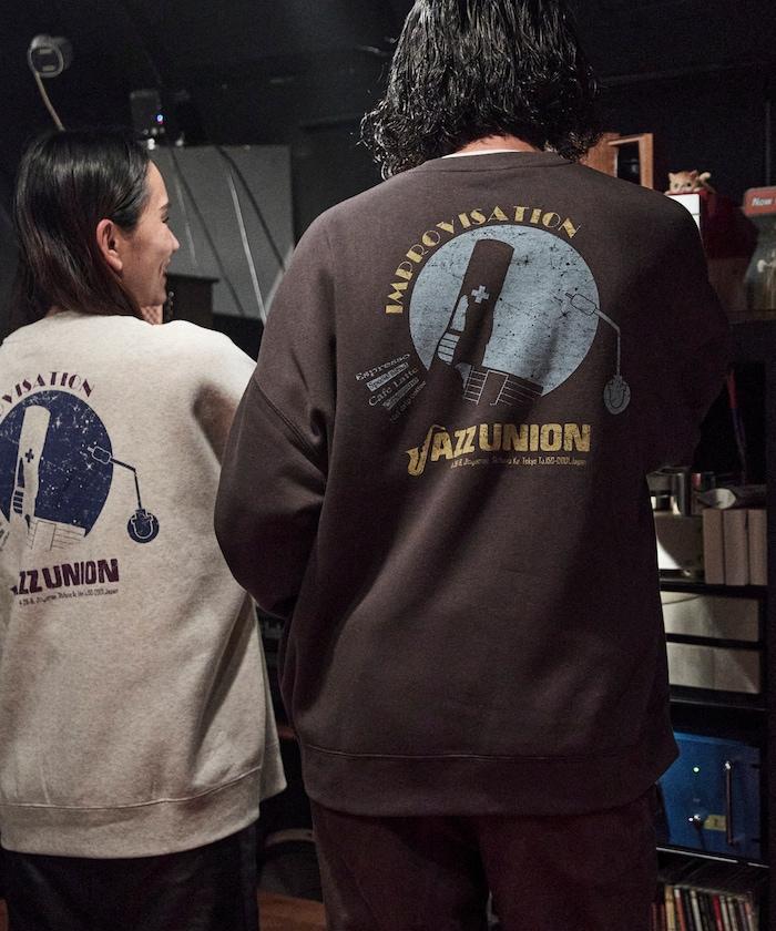 JAZZ UNION×FREAK'S STORE/ジャズユニオン 特別款 寬鬆版型 背部印花 圓領衛衣【限量】