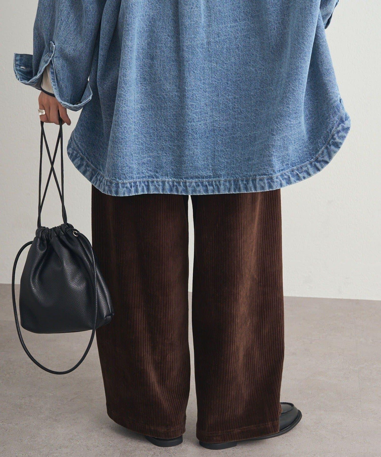 彈力燈芯絨休閒褲