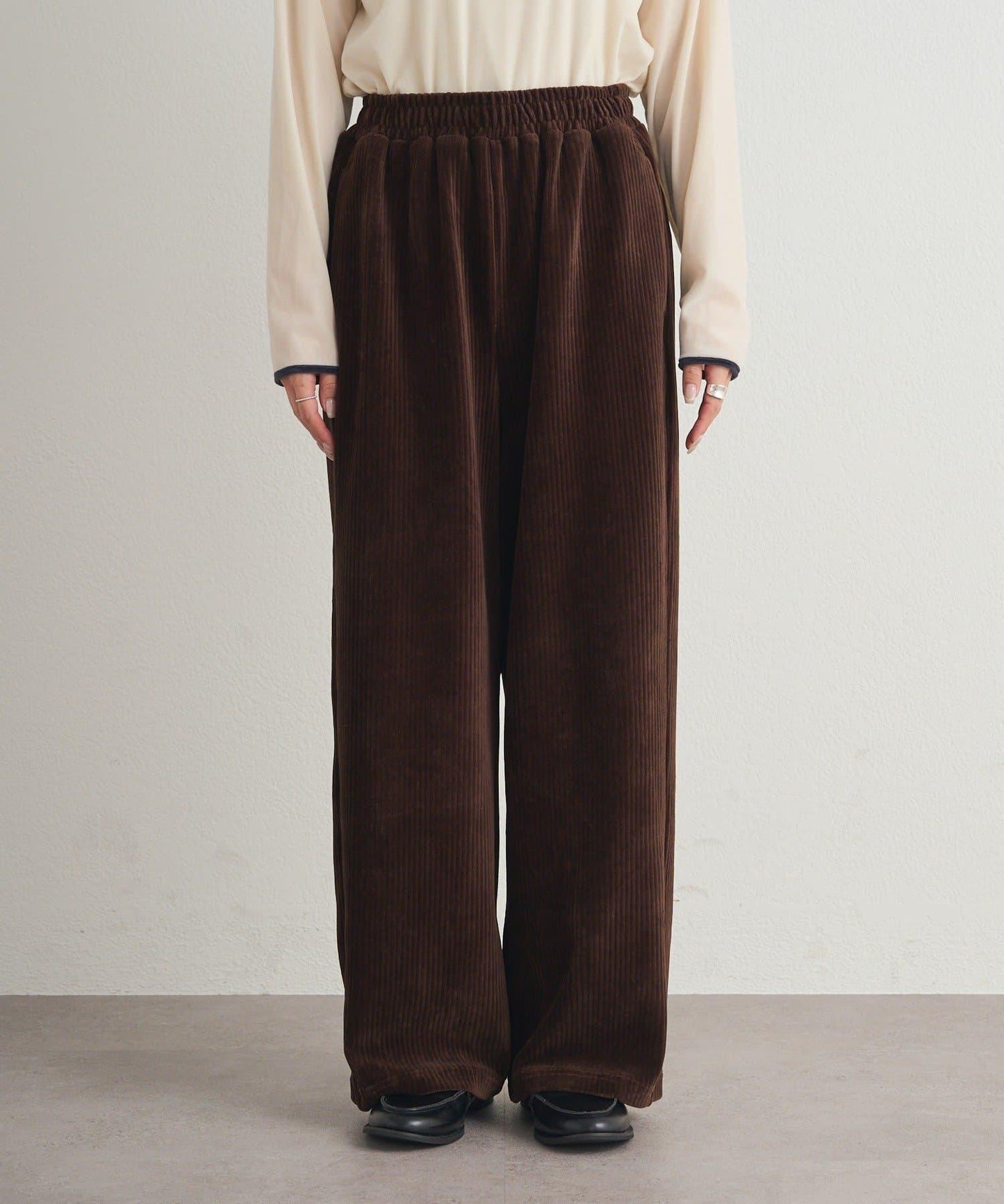 彈力燈芯絨休閒褲