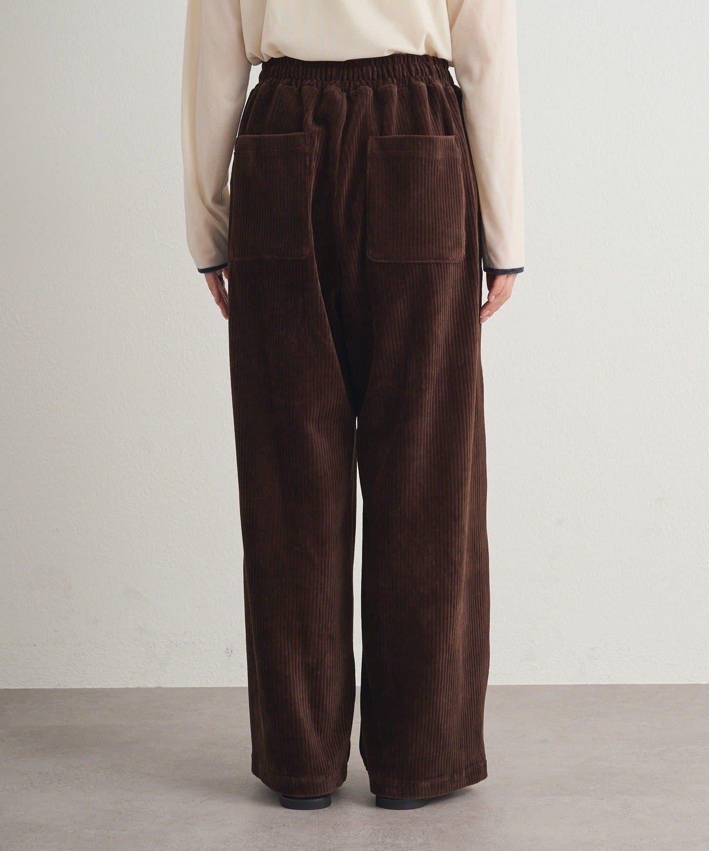 彈力燈芯絨休閒褲