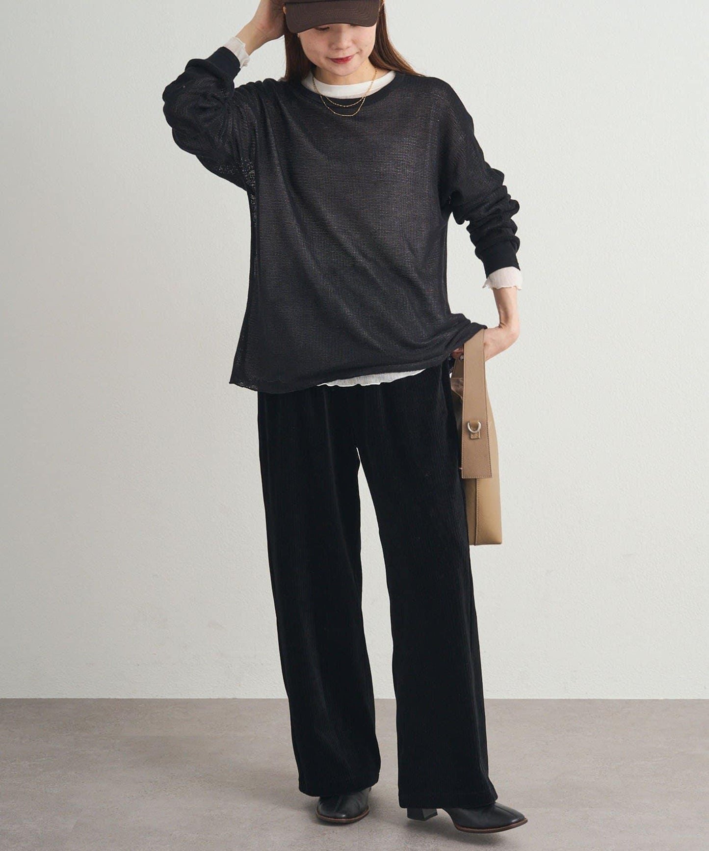 彈力燈芯絨休閒褲