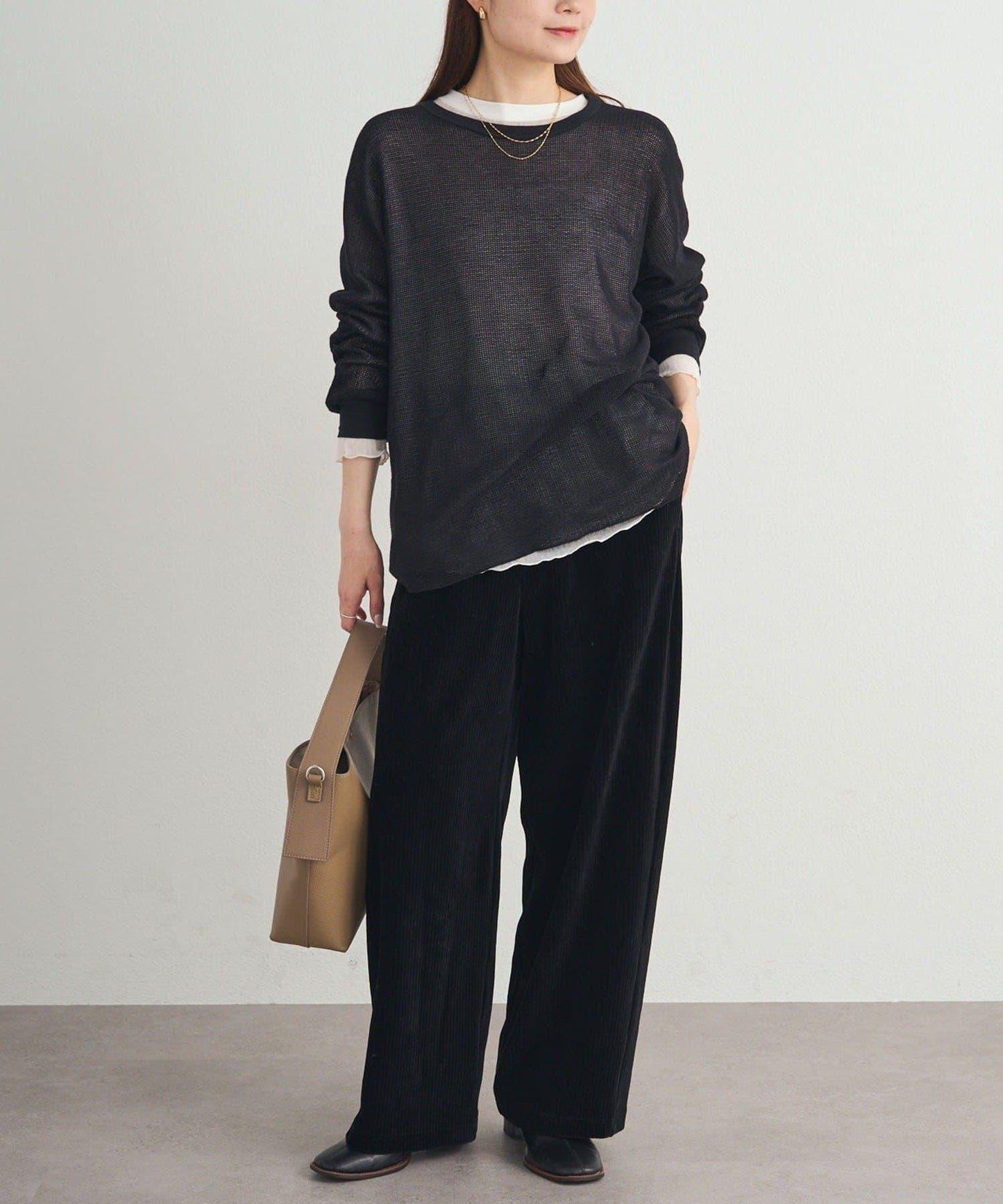 彈力燈芯絨休閒褲