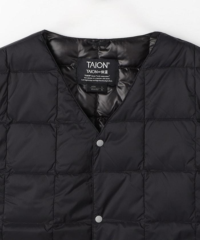 基礎款V領紐扣內膽羽絨馬甲 / TAION-001