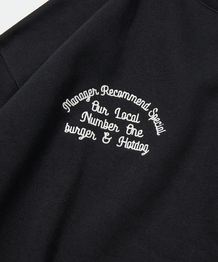 寬鬆版棒球服設計圓領衛衣 / 背部印花