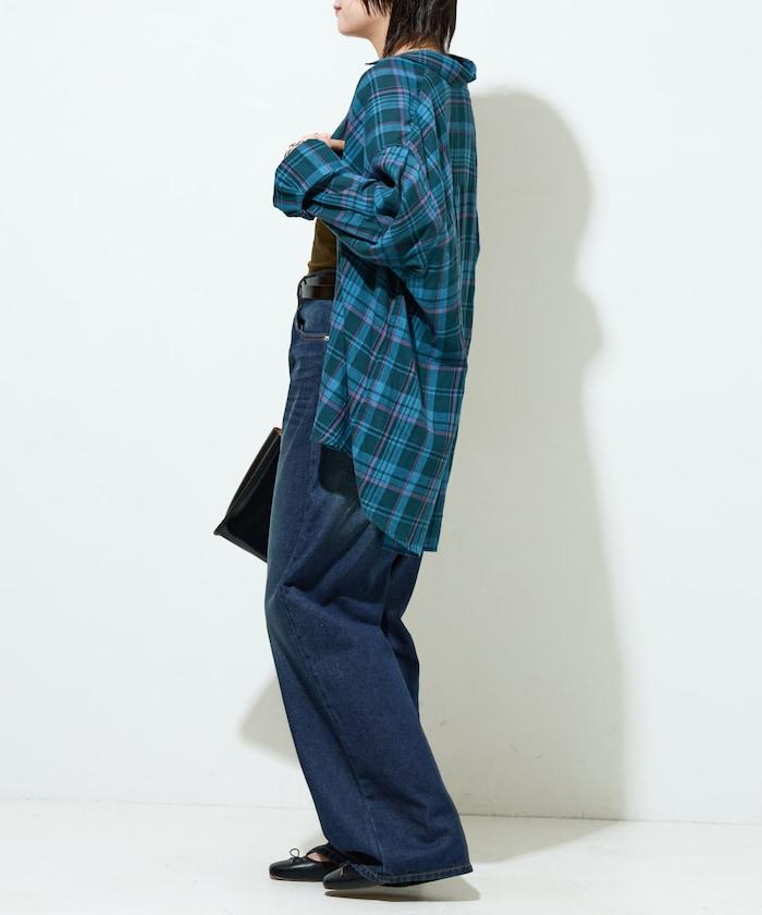 直筒寬鬆牛仔褲