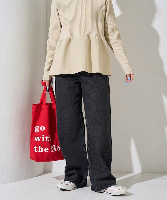 直筒寬鬆牛仔褲