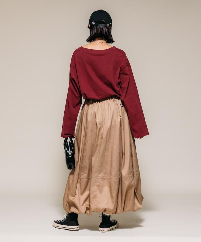 復古V領字母長袖T恤