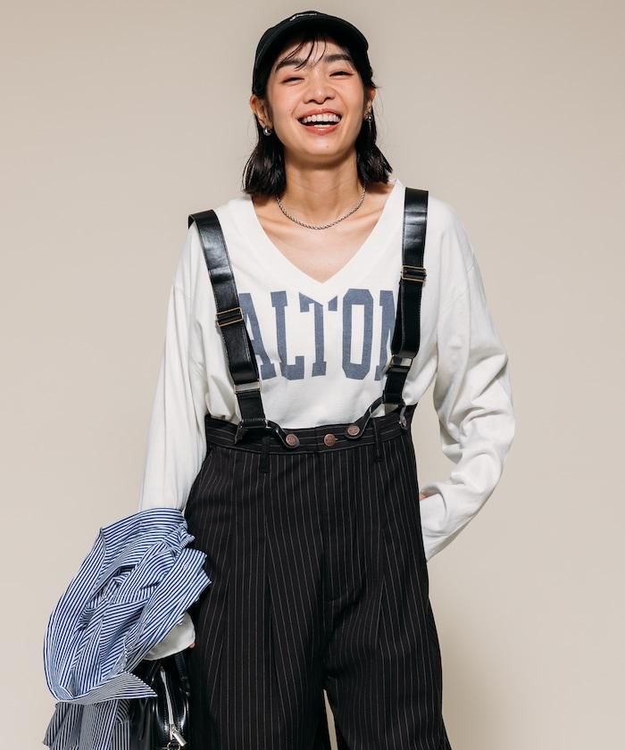 TR可拆卸揹帶寬鬆雙褶西裝長褲