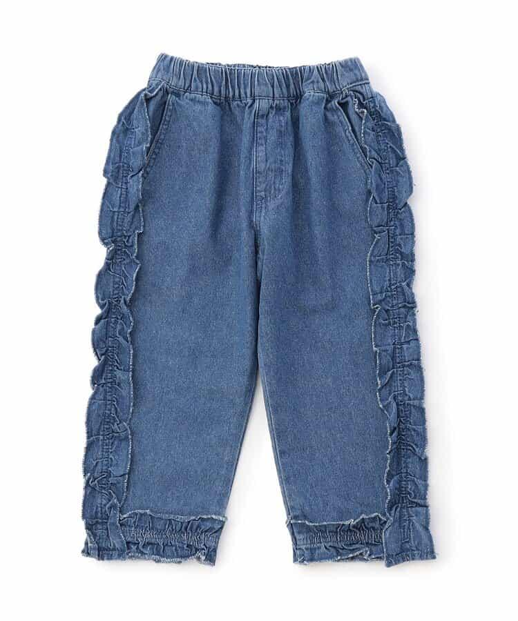 荷葉邊牛仔長褲 10分丈