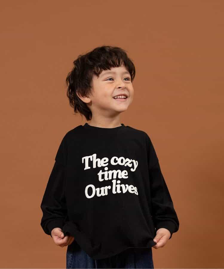 標誌&數字印花長袖T恤