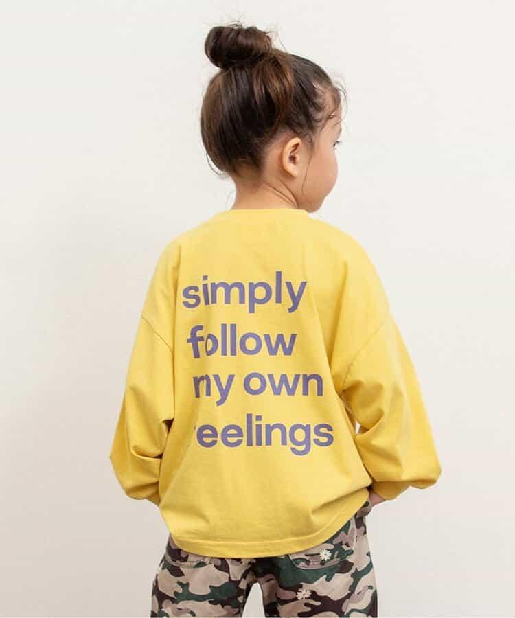 標誌&數字印花長袖T恤