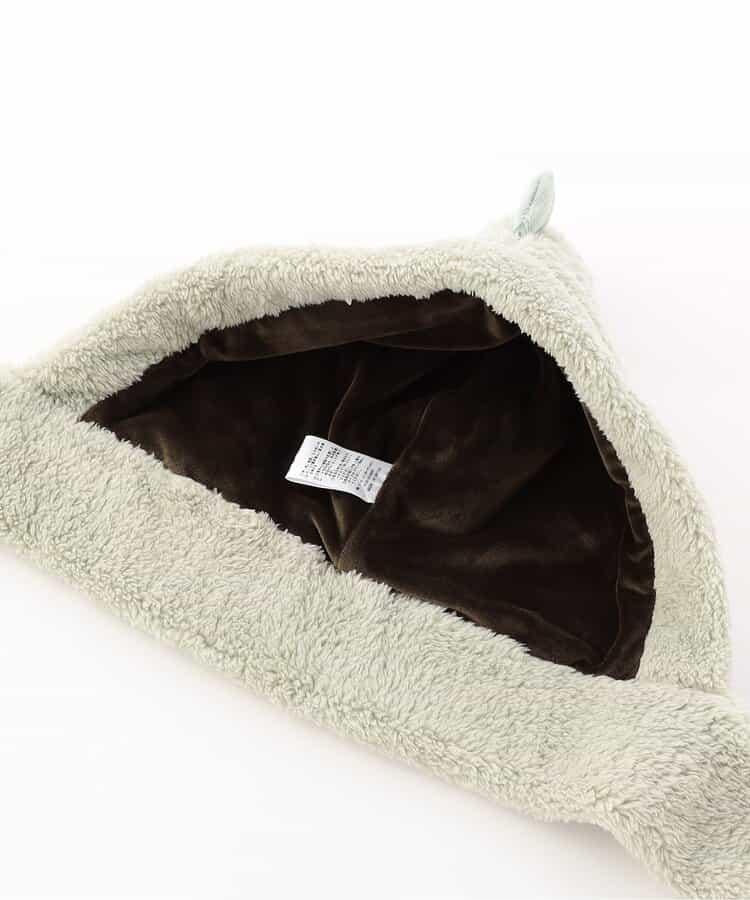 動物絨毛連帽圍巾