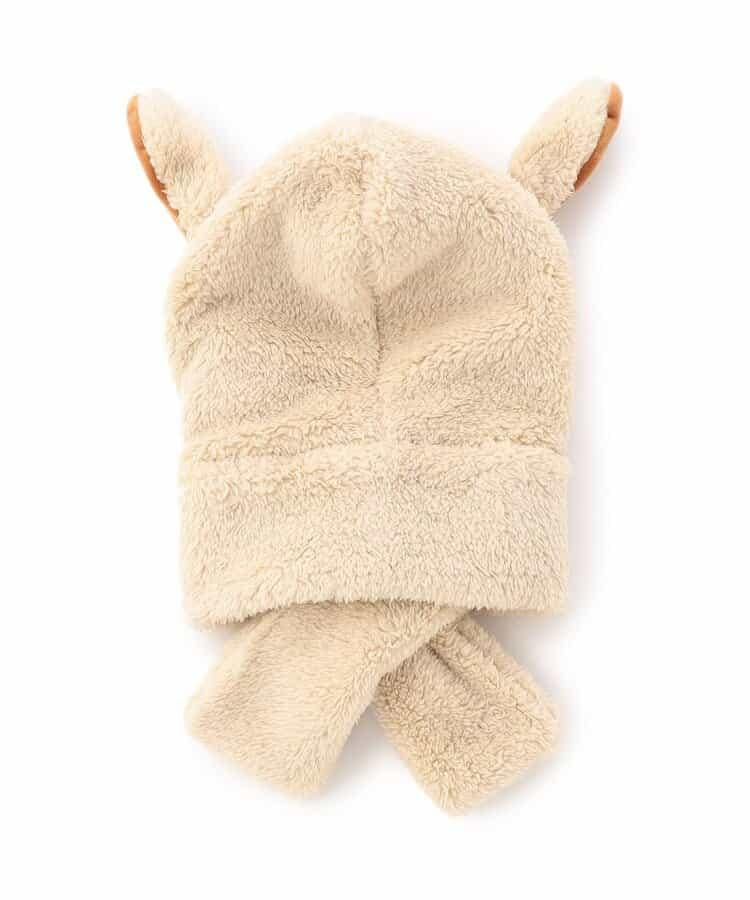 動物絨毛連帽圍巾