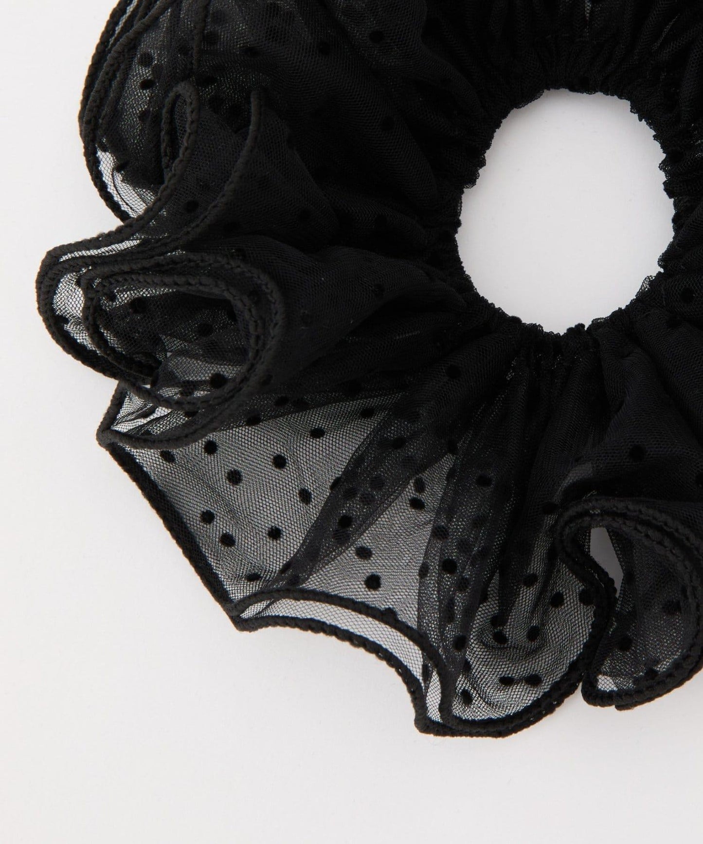 波點荷葉邊大號髮圈