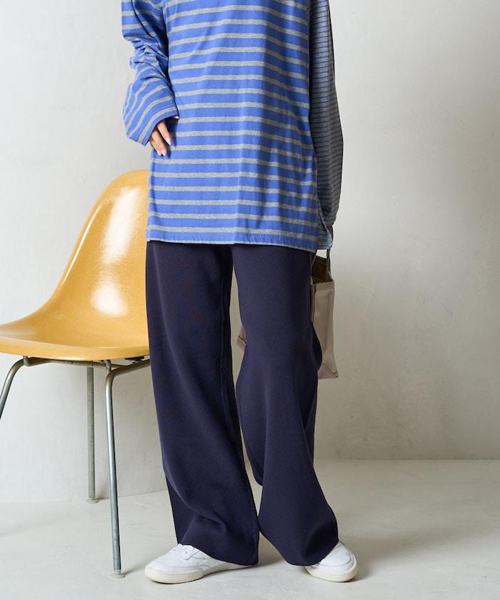 針織寬鬆休閒褲