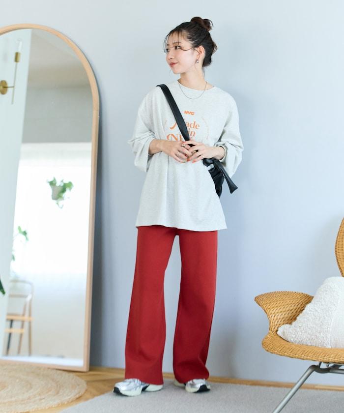 針織寬鬆休閒褲