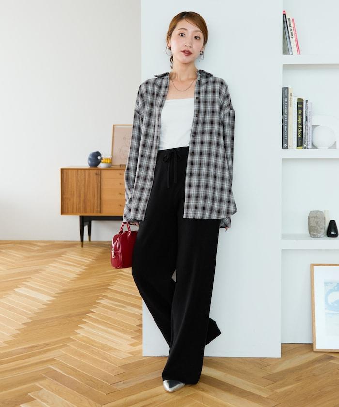 針織寬鬆休閒褲