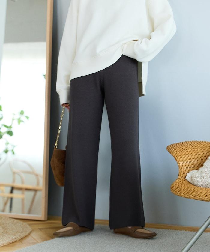 針織寬鬆休閒褲