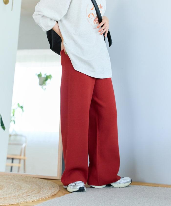 針織寬鬆休閒褲