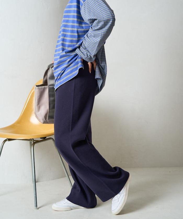 針織寬鬆休閒褲