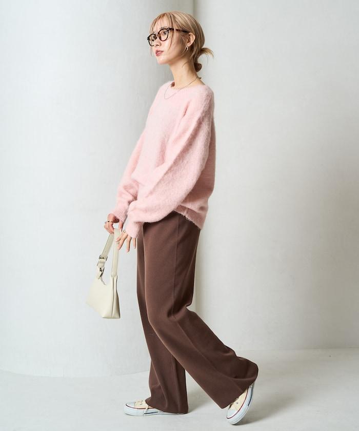 針織寬鬆休閒褲