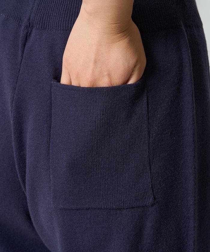 針織寬鬆休閒褲