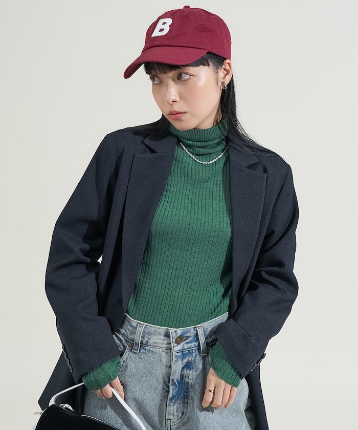 可水洗高領針織衫