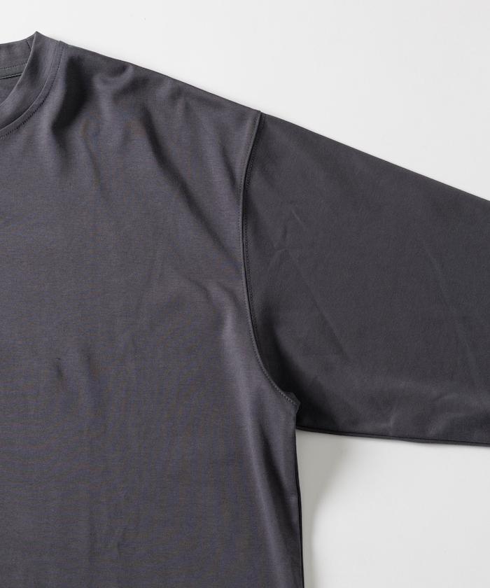 高捻順滑純色長袖T恤 無圖案