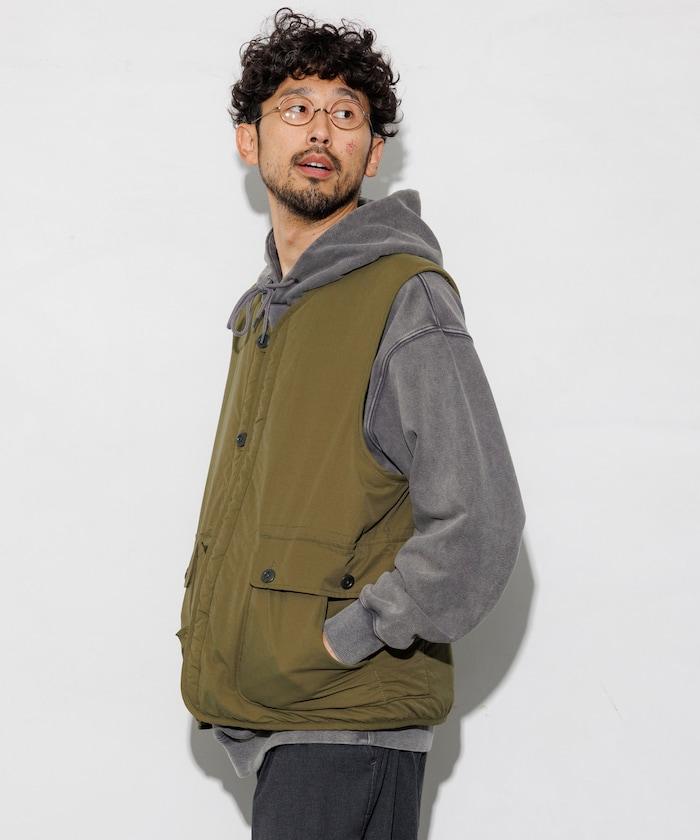 寬鬆版型可雙面穿羊羔絨馬甲軍綠色