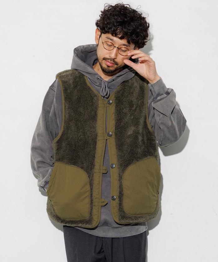 寬鬆版型可雙面穿羊羔絨馬甲軍綠色