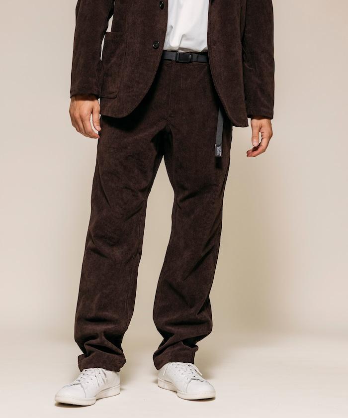 燈芯絨 SOLOTEX 修身款編織腰帶長褲