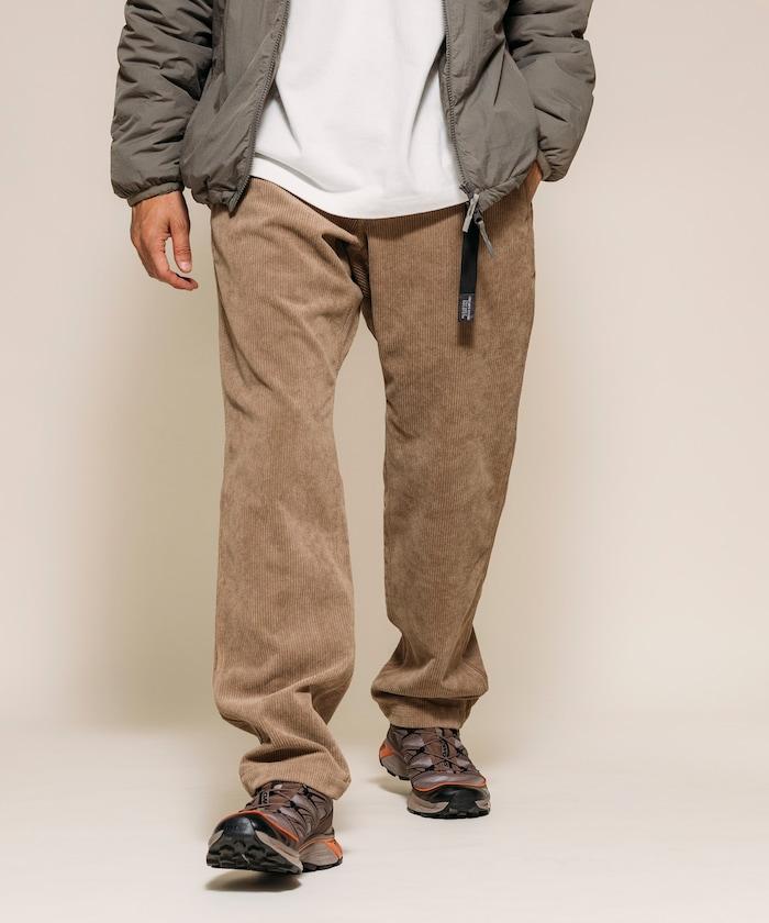 燈芯絨 SOLOTEX 修身款編織腰帶長褲