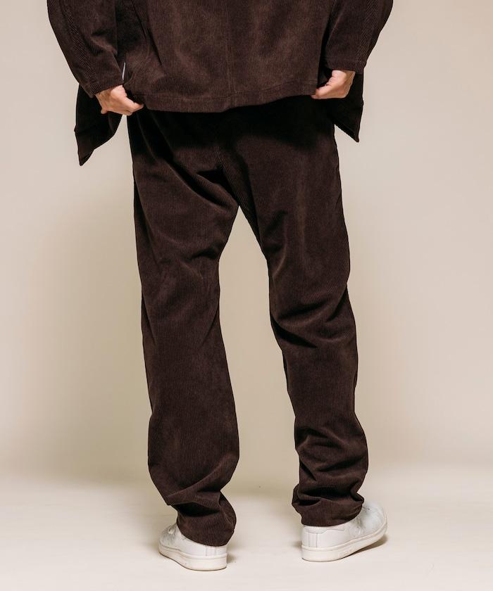 燈芯絨 SOLOTEX 修身款編織腰帶長褲