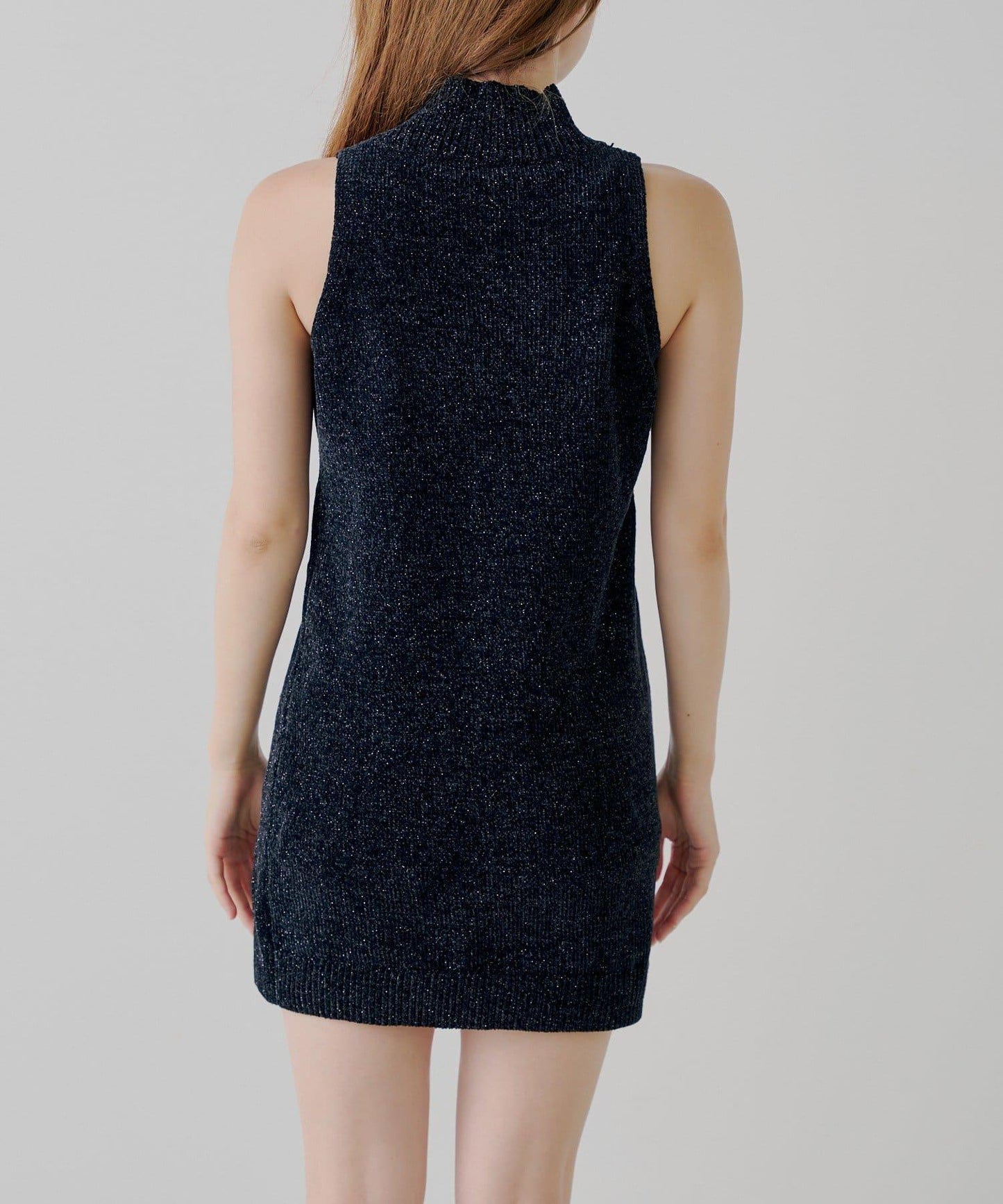 【Chico】天鵝絨無袖連衣裙+開衫套裝