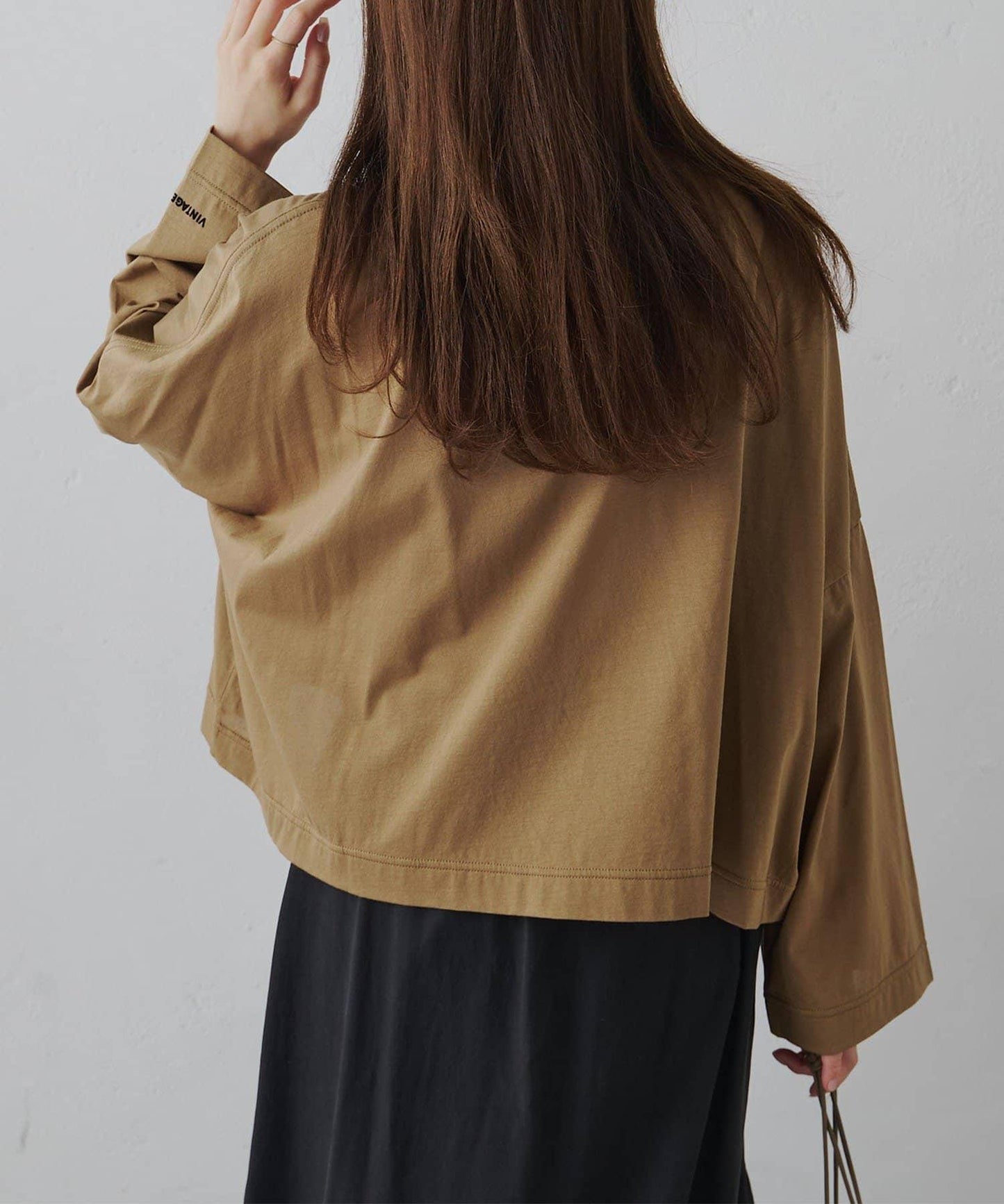 再生棉絲光植絨印花T恤