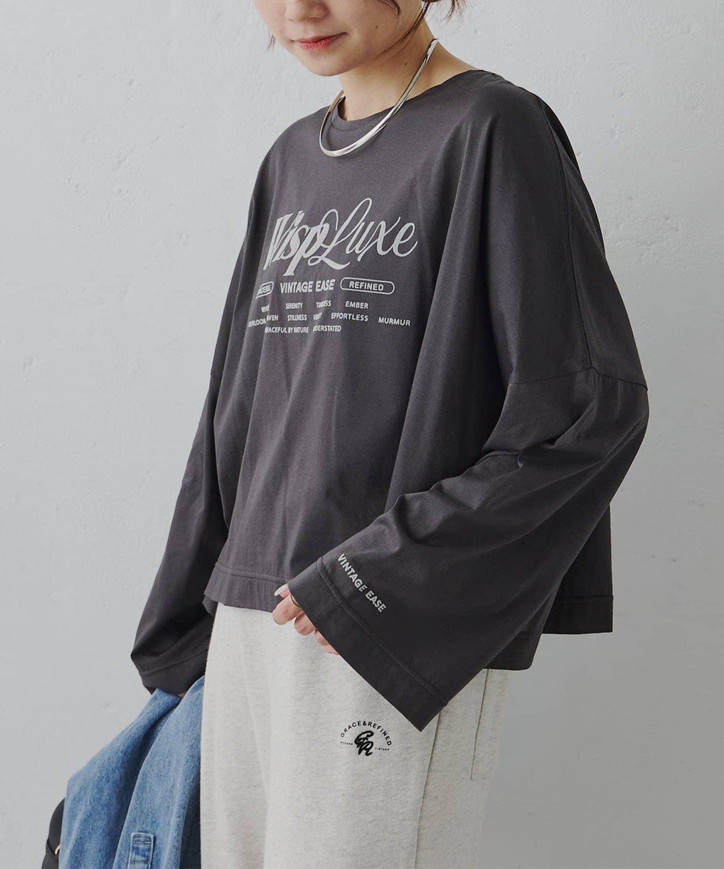 再生棉絲光植絨印花T恤