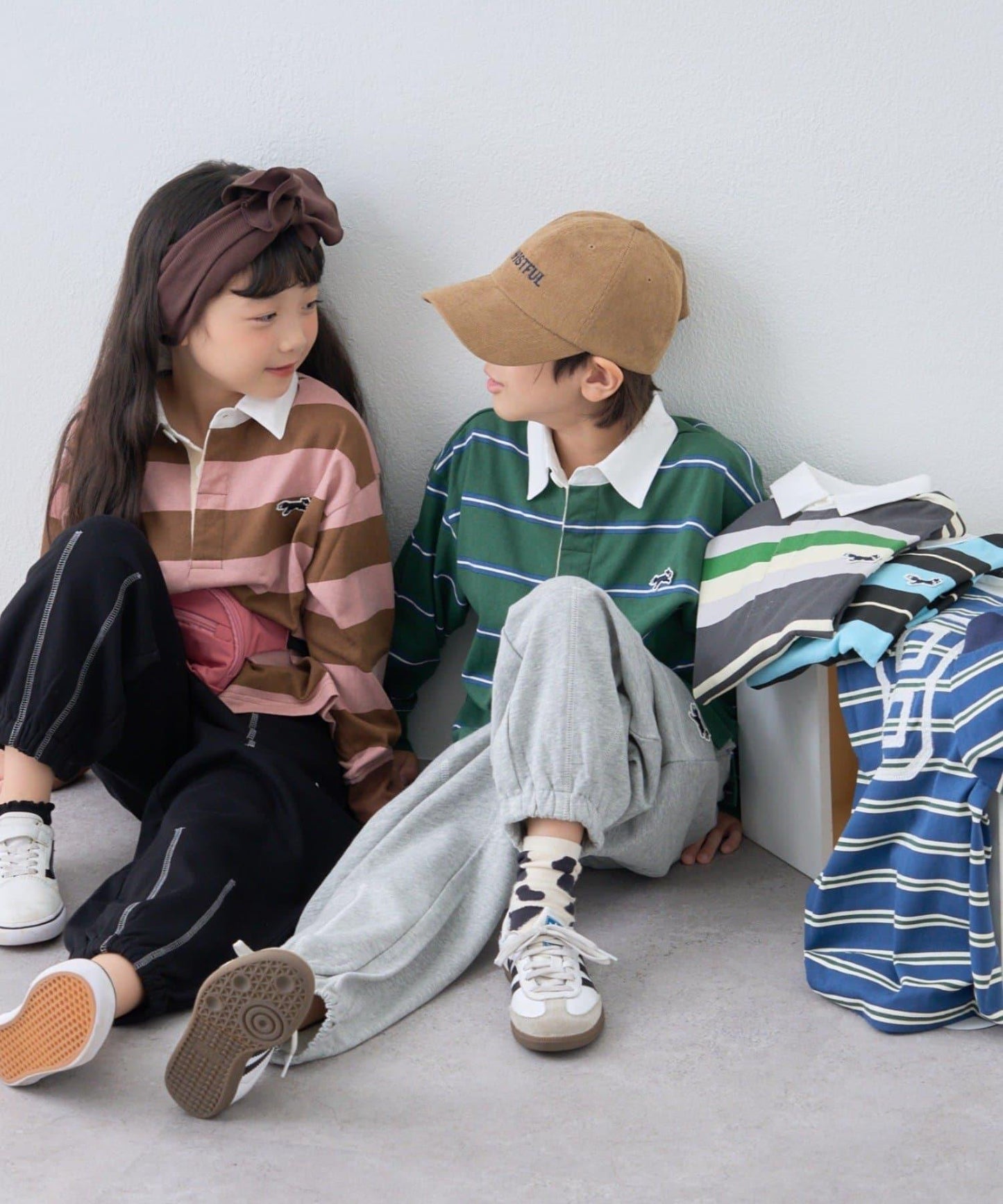 【KIDS】【FOX×TYPY】條紋橄欖球衫