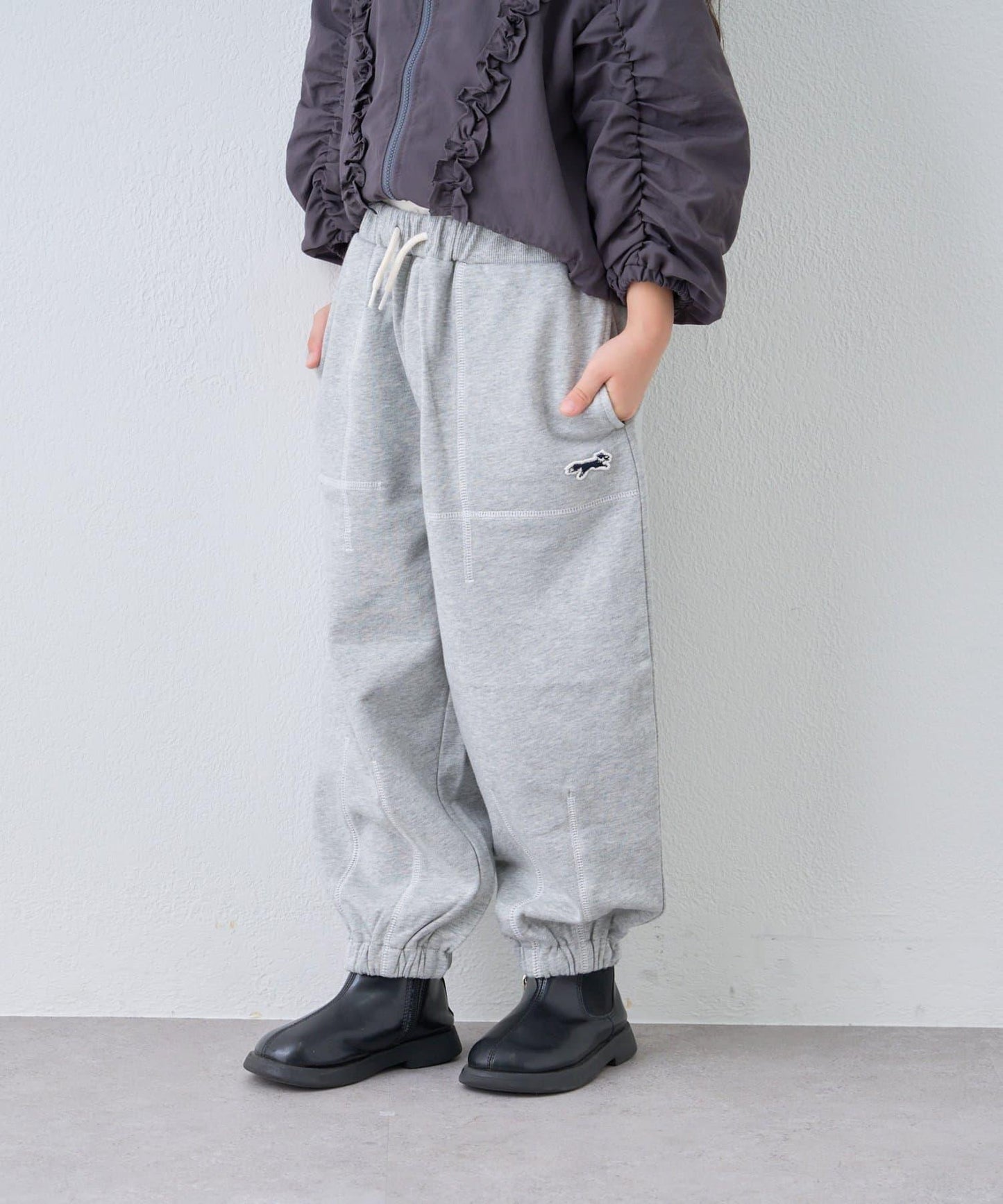 【KIDS】【FOX×TYPY】拼色縫線衛褲