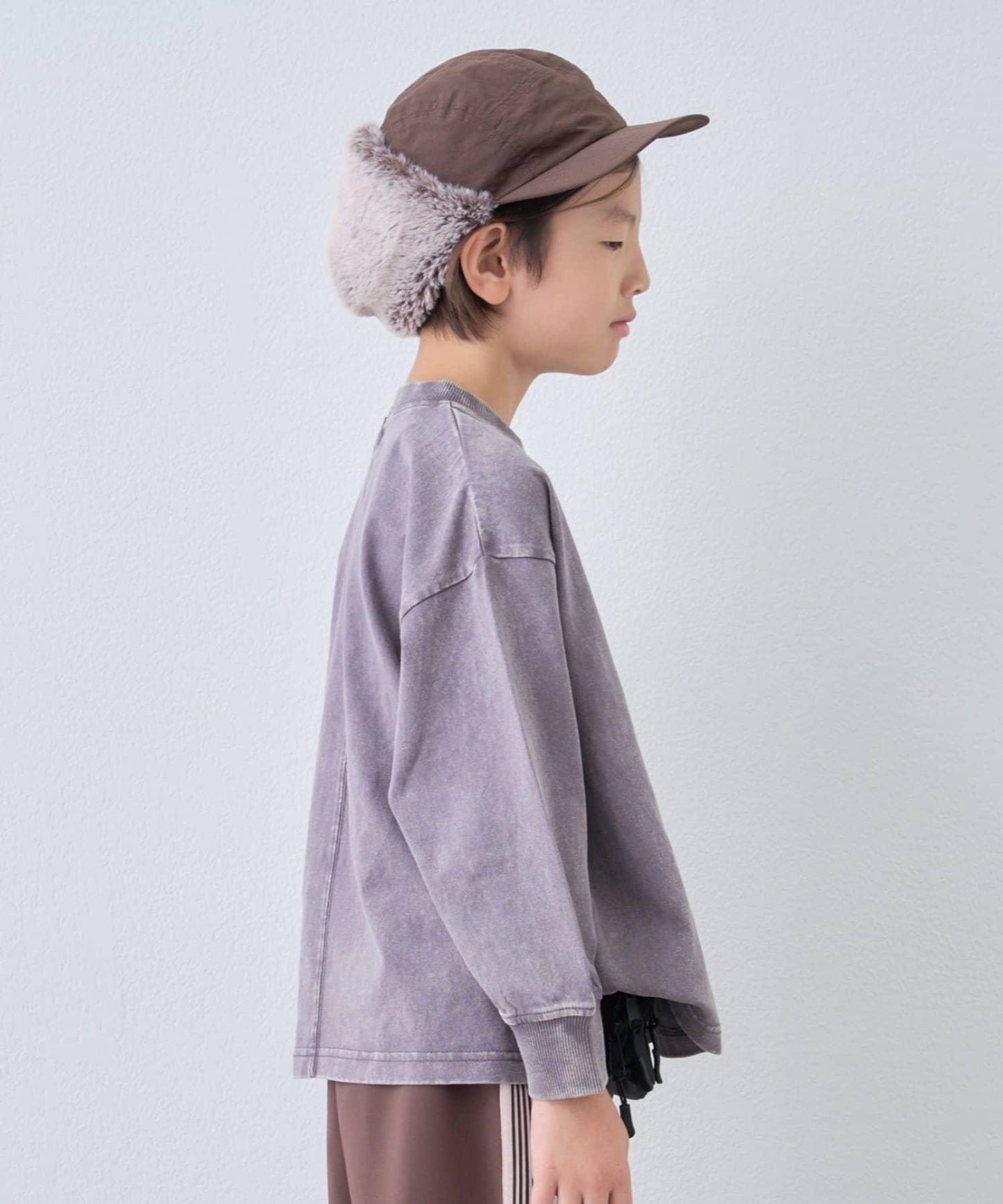 【KIDS】【FOX×TYPY】水洗工藝單點裝飾長袖T恤