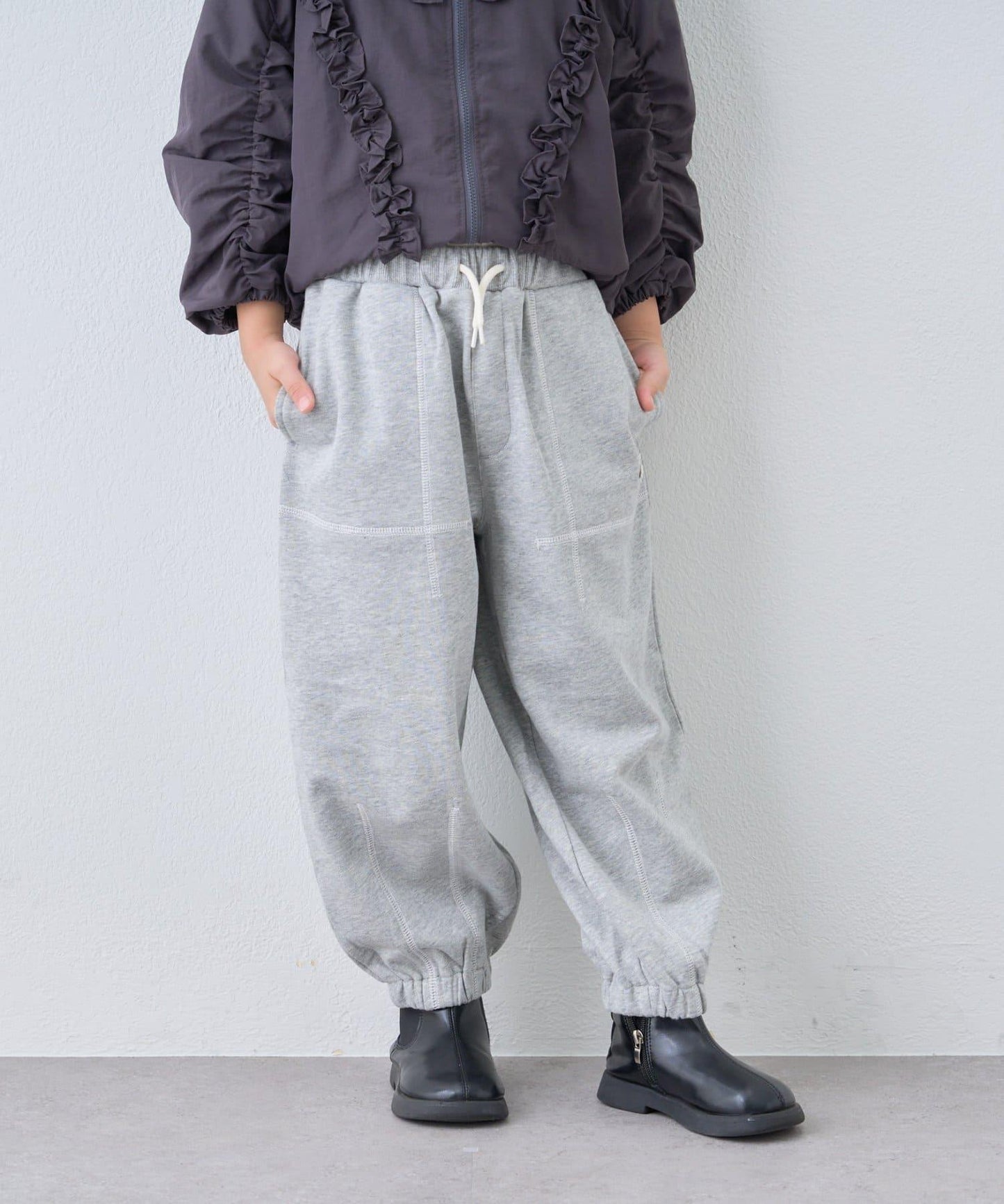 【KIDS】【FOX×TYPY】拼色縫線衛褲