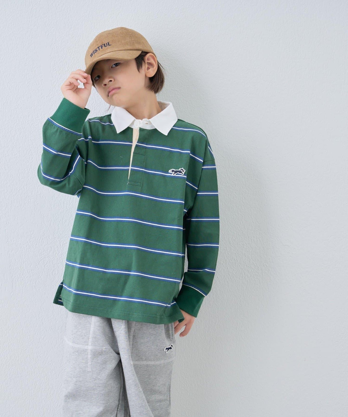 【KIDS】【FOX×TYPY】條紋橄欖球衫