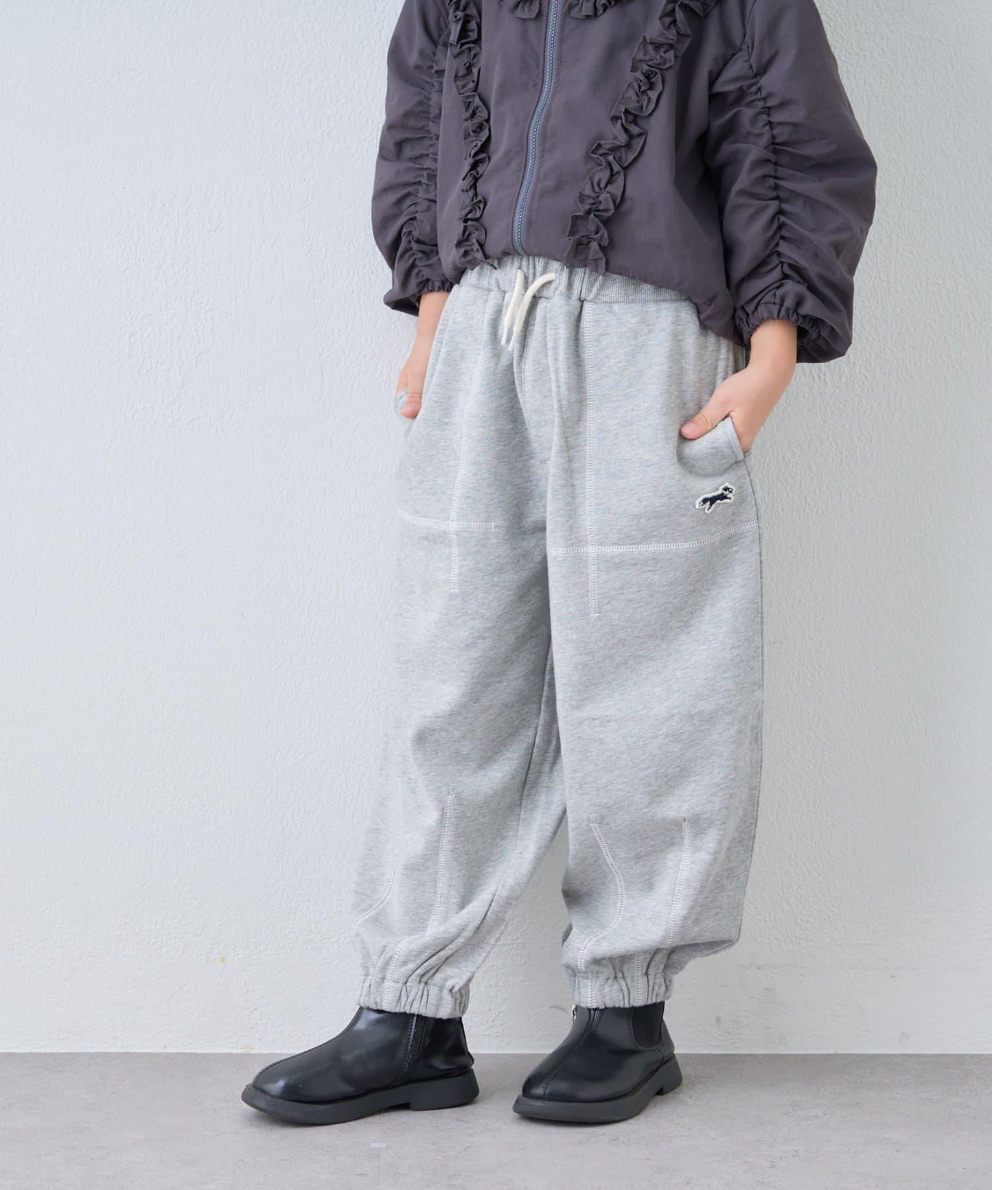 【KIDS】【FOX×TYPY】拼色縫線衛褲