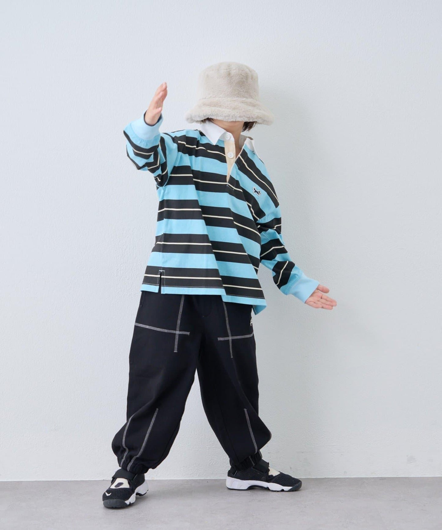 【KIDS】【FOX×TYPY】拼色縫線衛褲