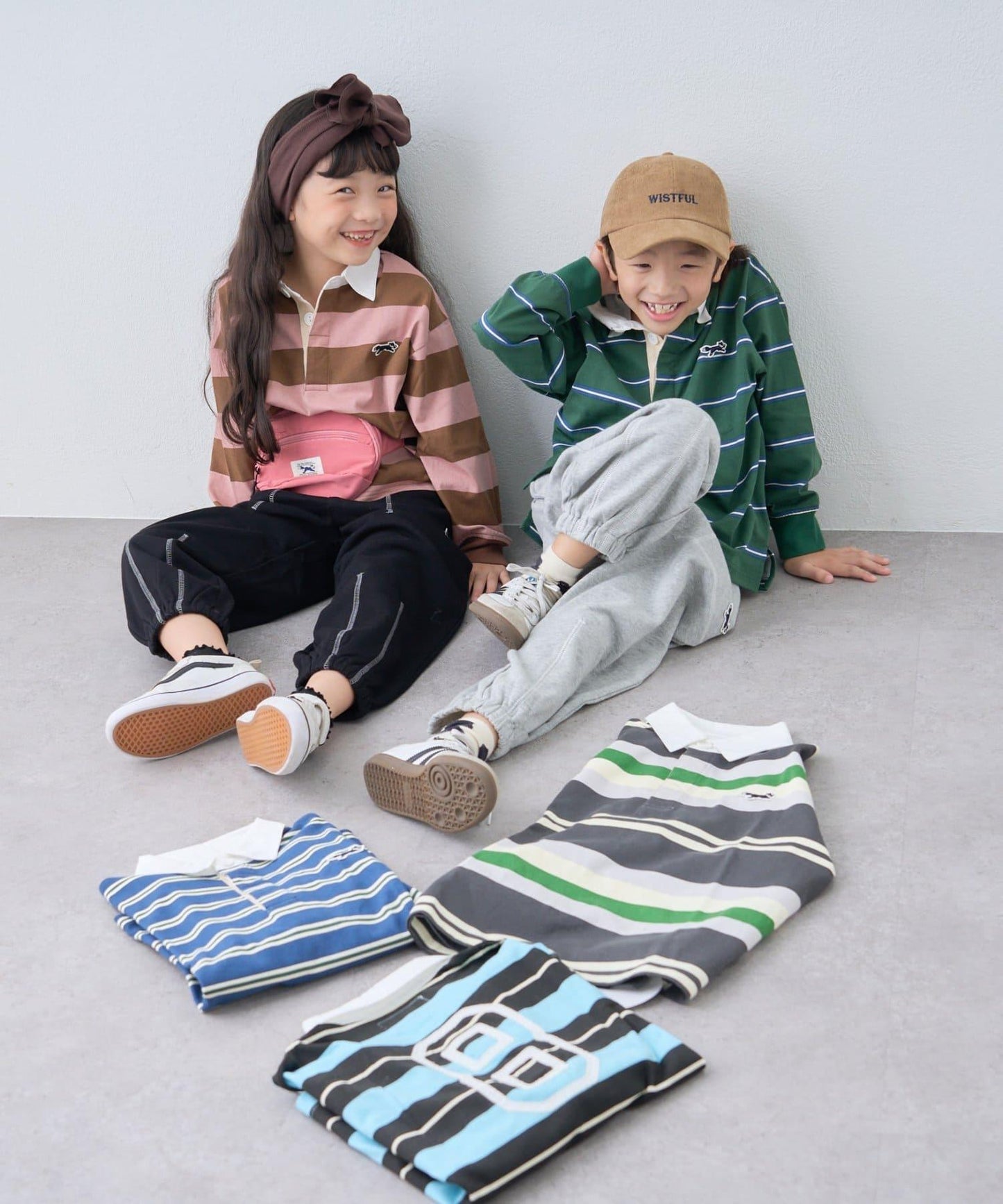 【KIDS】【FOX×TYPY】條紋橄欖球衫