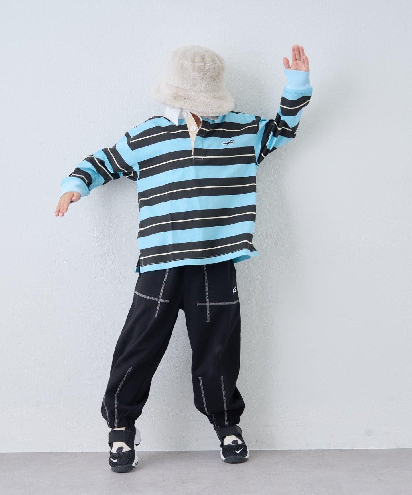 【KIDS】【FOX×TYPY】拼色縫線衛褲