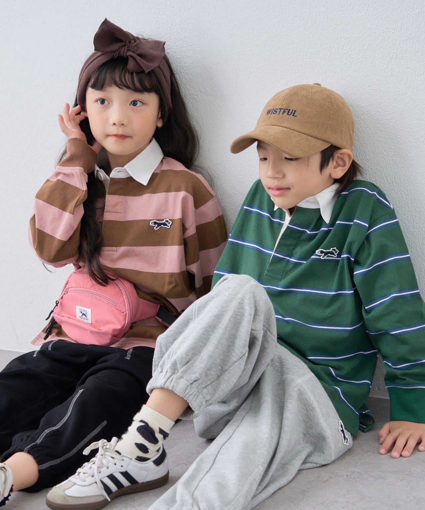 【KIDS】【FOX×TYPY】條紋橄欖球衫